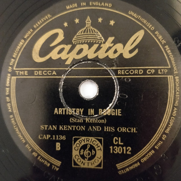 Stan Kenton And His Orchestra : Artistry In Rhythm / Artistry In Boogie (Shellac, 10", Mono)
