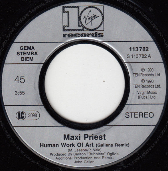 Maxi Priest : Human Work Of Art (7", Single)
