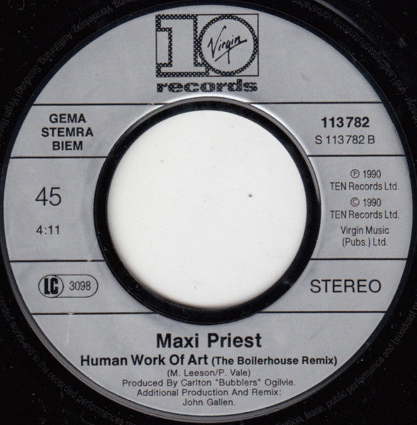 Maxi Priest : Human Work Of Art (7", Single)