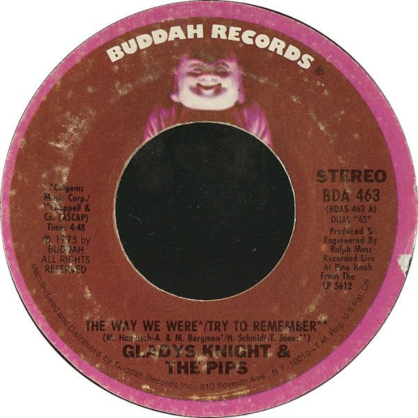Gladys Knight And The Pips : The Way We Were / The Need To Be (7", Styrene)