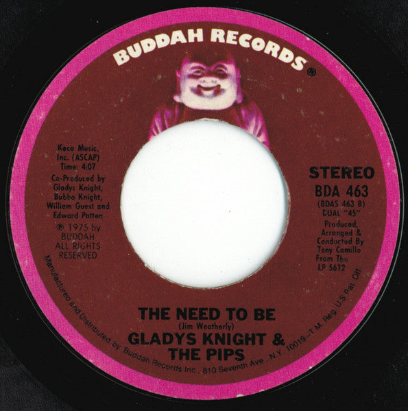 Gladys Knight And The Pips : The Way We Were / The Need To Be (7", Styrene)