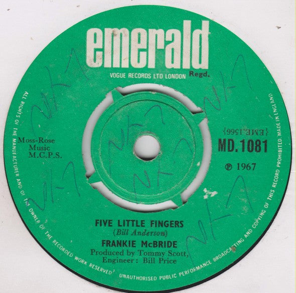Frankie McBride : Five Little Fingers (7", Single)