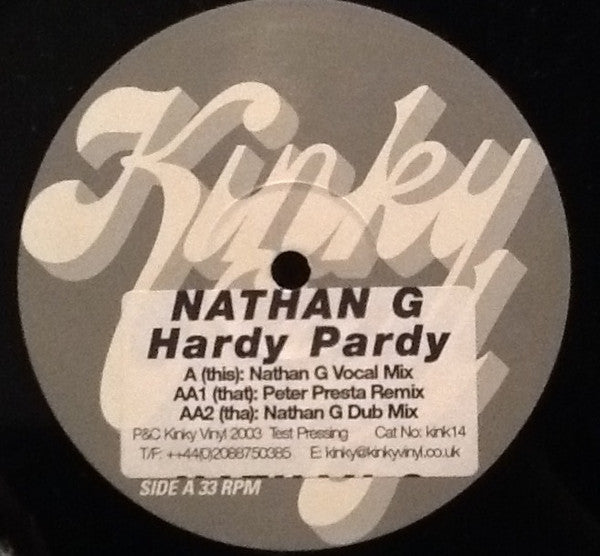 Nathan G : Hardy Pardy (12", TP)