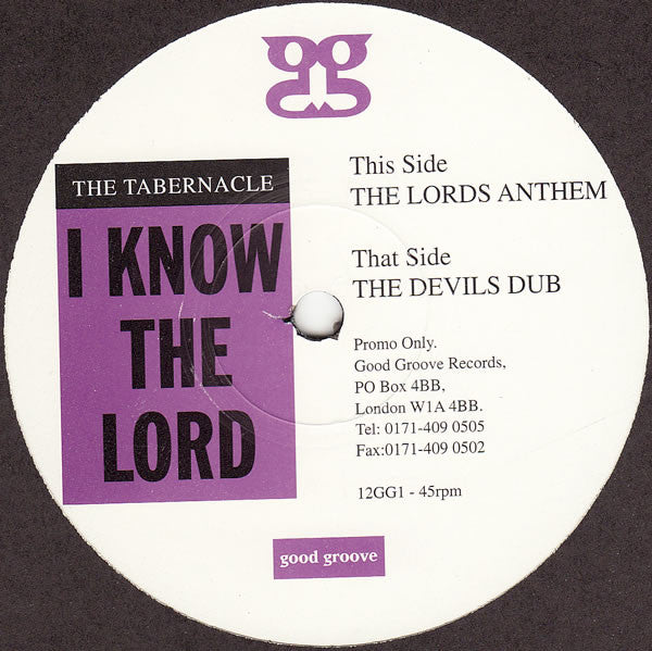 The Tabernacle : I Know The Lord (12", Promo)