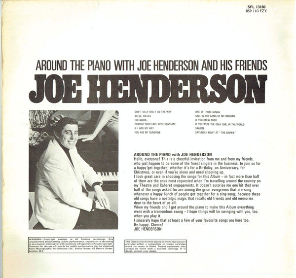 Joe "Mr Piano" Henderson : Around The Piano With Joe Henderson And His Friends (LP)