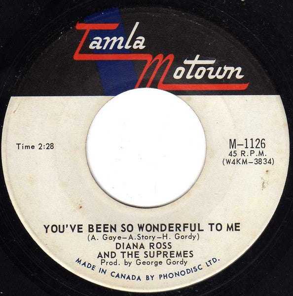The Supremes : You've Been So Wonderful To Me / Some Things You Never Get Used To (7", Single)