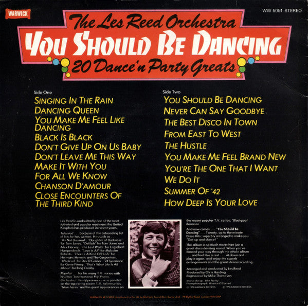 Les Reed And His Orchestra : You Should Be Dancing (LP, Mono)