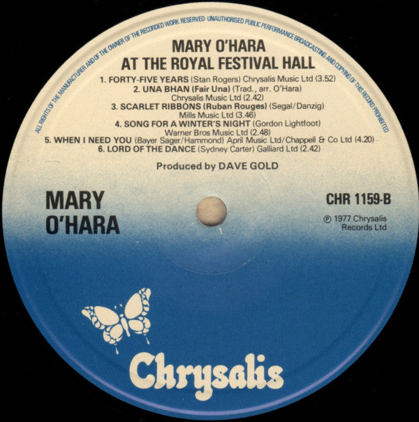 Mary O'Hara : Mary O'Hara At The Royal Festival Hall (LP)