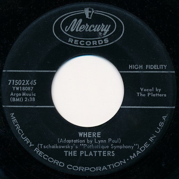 The Platters : Wish It Were Me / Where (7")
