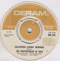 Brotherhood Of Man : California Sunday Morning (7", Single)
