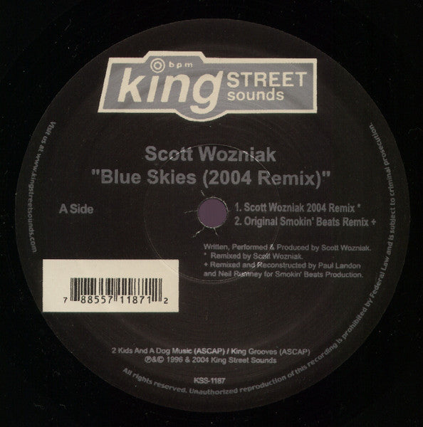 Scott Wozniak : Blue Skies (2004 Remix) (12")