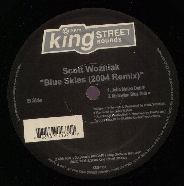 Scott Wozniak : Blue Skies (2004 Remix) (12")