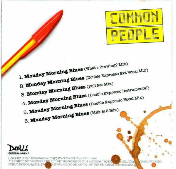 Common People : Monday Morning Blues (CDr, Single, Promo)