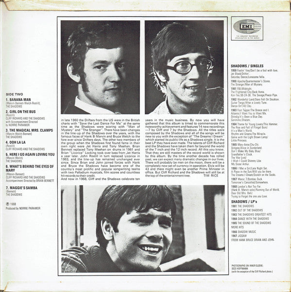 Cliff Richard & The Shadows : Established 1958 (LP, Album, Mono)