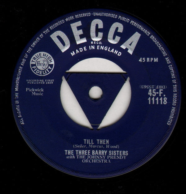 The Three Barry Sisters With The Johnny Prendy Orchestra : Tall Paul (7", Single)