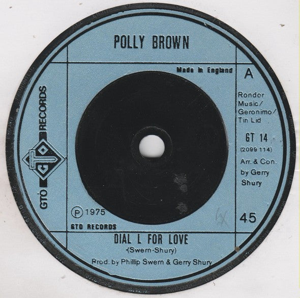 Polly Brown : Dial L For Love (7", Single)