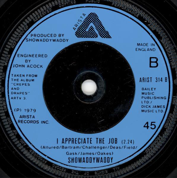 Showaddywaddy : A Night At Daddy Gees (7", Single)