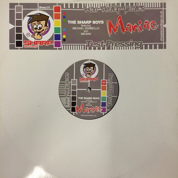 The Sharp Boys Feat. Michael Sembello & Megan (8) : Maniac - Ten Sharp Years (12", S/Sided, Ltd, TP)