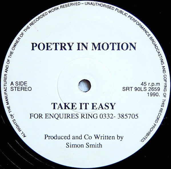 Poetry In Motion (4) : Take It Easy (12")
