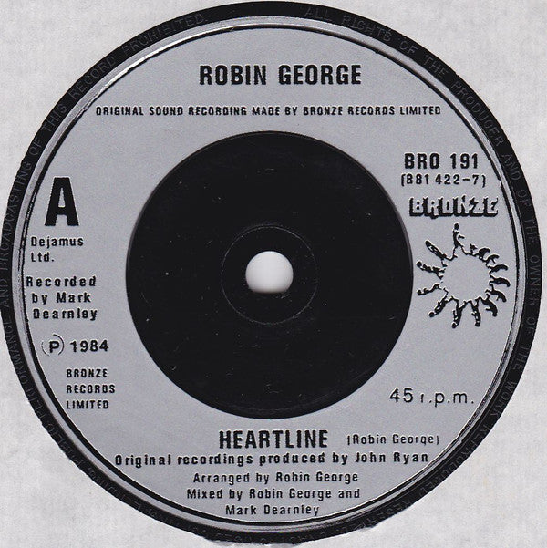 Robin George : Heartline (7", RE)