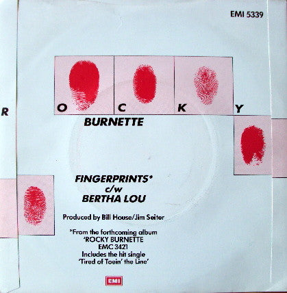 Rocky Burnette : Fingerprints (7", Single)