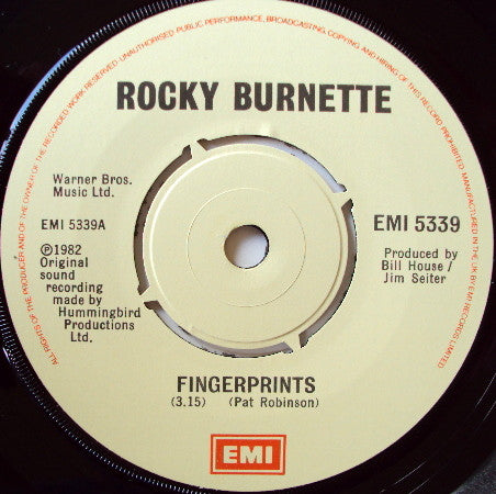 Rocky Burnette : Fingerprints (7", Single)
