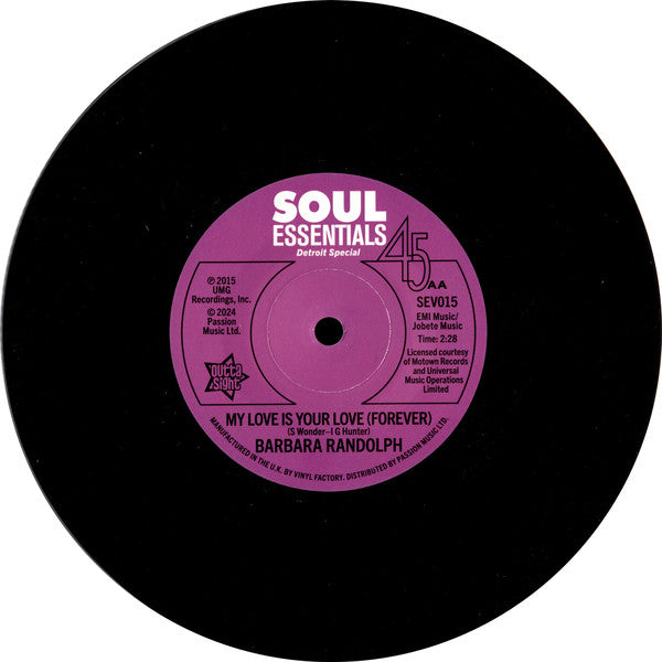Barbara Randolph : I Got A Feeling / My Love Is Your Love (Forever) (7", Advance, Promo, Sol)