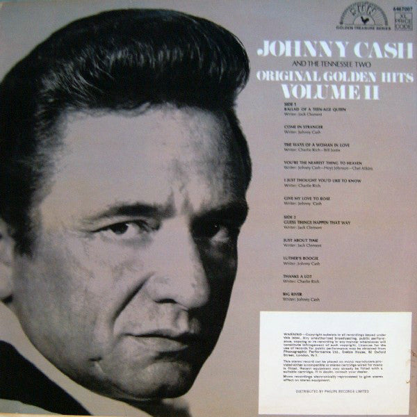 Johnny Cash & The Tennessee Two : Original Golden Hits Volume II (LP, Comp)