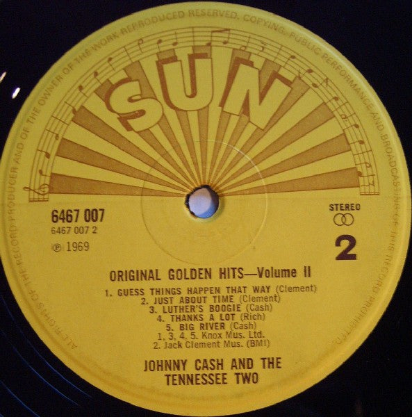 Johnny Cash & The Tennessee Two : Original Golden Hits Volume II (LP, Comp)