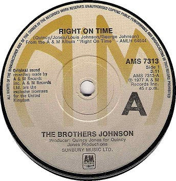 Brothers Johnson : Right On Time / Dancin' And Prancin' (7")