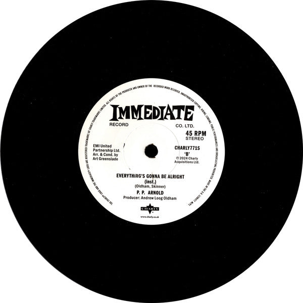 P.P. Arnold : Everything's Gonna Be Alright (Stereo Mix) / Everything's Gonna Be Alright (Instrumental) (7", Single)