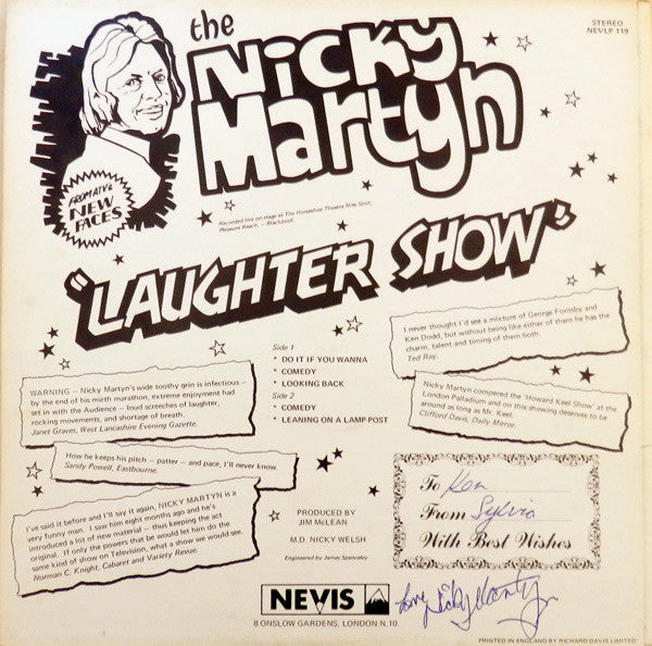Nicky Martyn : Laughter Show (LP, Album)