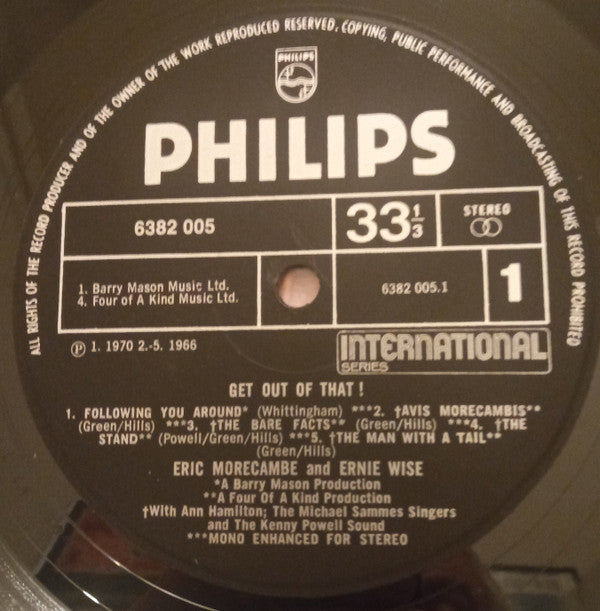 Morecambe & Wise : Get Out Of That! (LP, Album)