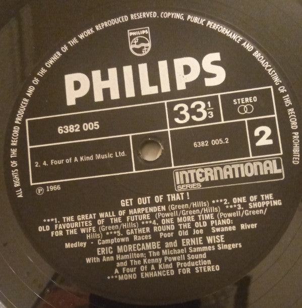 Morecambe & Wise : Get Out Of That! (LP, Album)