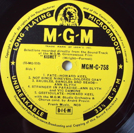 Various : Kismet (LP, Mono)