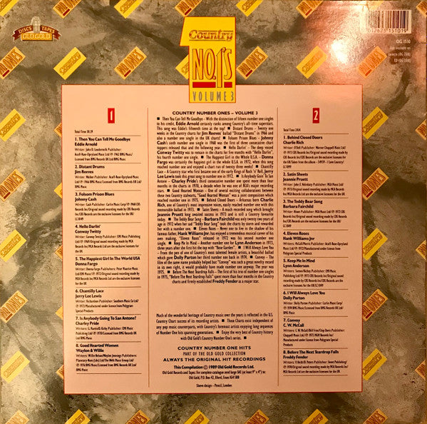Various : Country Number Ones Volume 3 (LP, Comp)