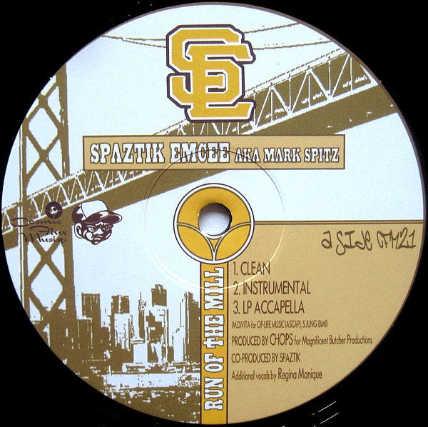 Spaztik MC AKA Mark Spitz : Run Of The Mill (Remix) / We Three Kings (12")