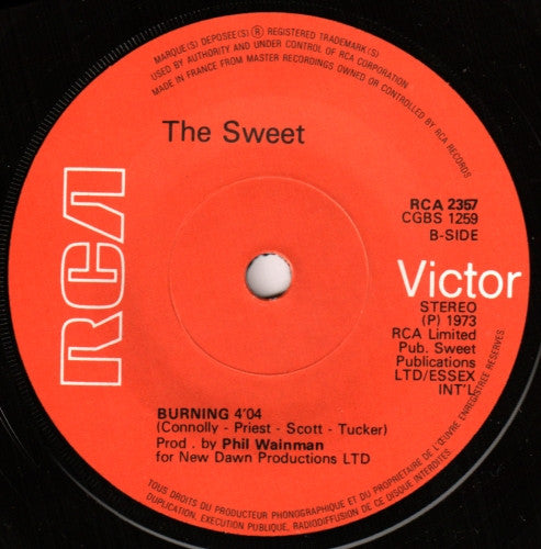 The Sweet : Hell Raiser (7", Single, Fre)