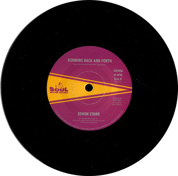 Edwin Starr : Time / Running Back And Forth (7", Single, Promo, Sol)