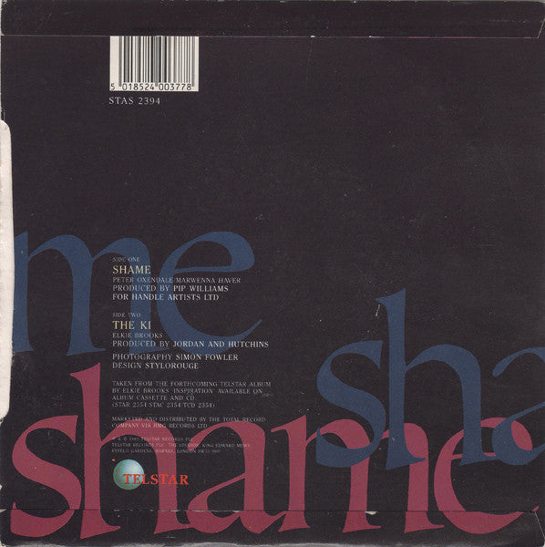 Elkie Brooks : Shame (7", Single)