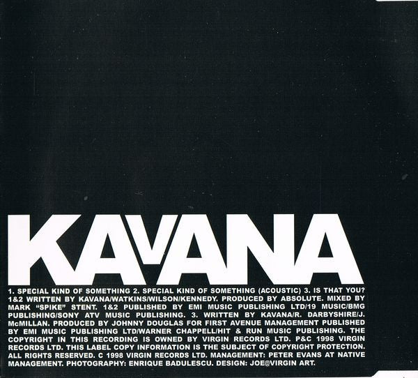 Kavana : Special Kind Of Something (CD, Single, CD1)