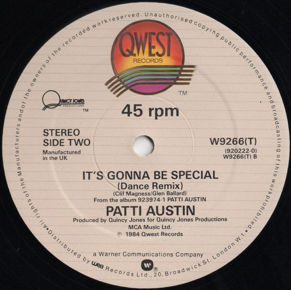 Patti Austin : Rhythm Of The Street (U.S. Remix) (12", Single)
