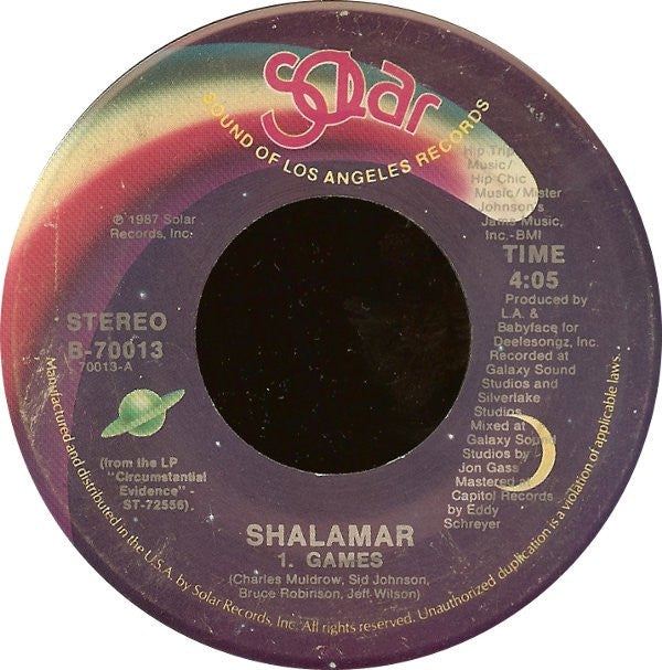 Shalamar : Games (7")