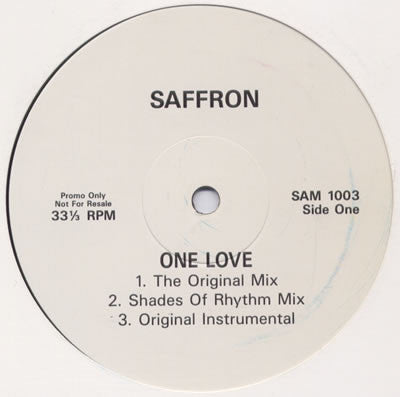 Saffron : One Love (12", Promo)