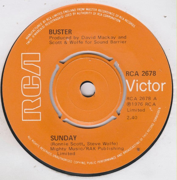 Buster (2) : Sunday (7", Single)