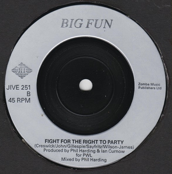 Big Fun : Hey There Lonely Girl (7", Single, Sil)
