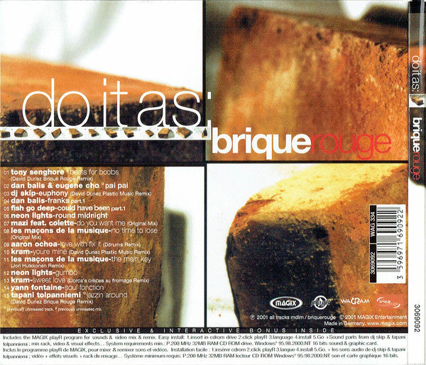 Ludovic Llorca, David Duriez : Do It As: Brique Rouge (CD, Enh, Mixed)