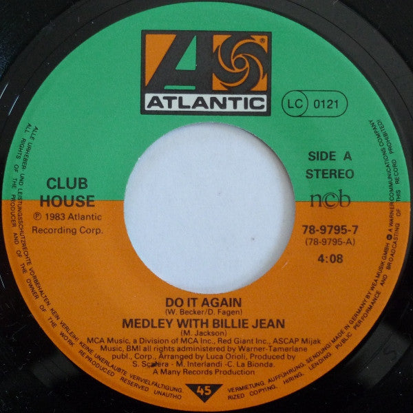 Club House : Do It Again Meets Billie Jean (7")