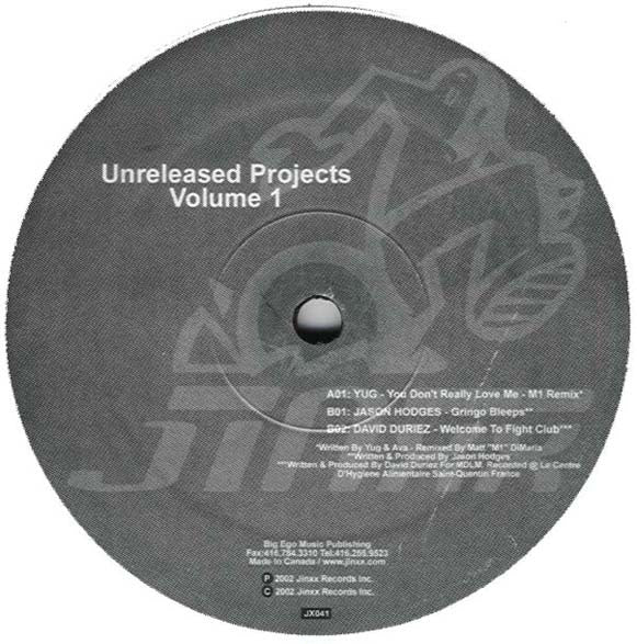 Various : Unreleased Projects Volume 1 (12")