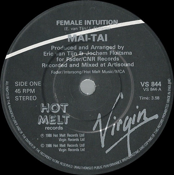 Mai Tai : Female Intuition (7", Single)